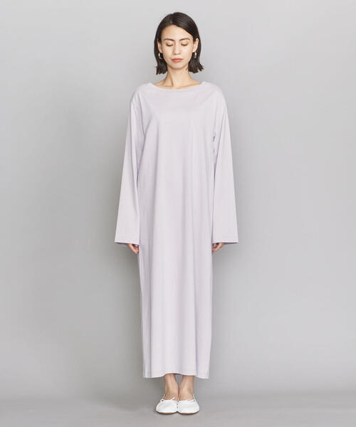 BEAUTY&YOUTH UNITED ARROWS◆半袖ワンピース/--/コットン/ホワイト/無地 BEAUTY&YOUTH UNITED ARROWS（ビューティーアンドユース