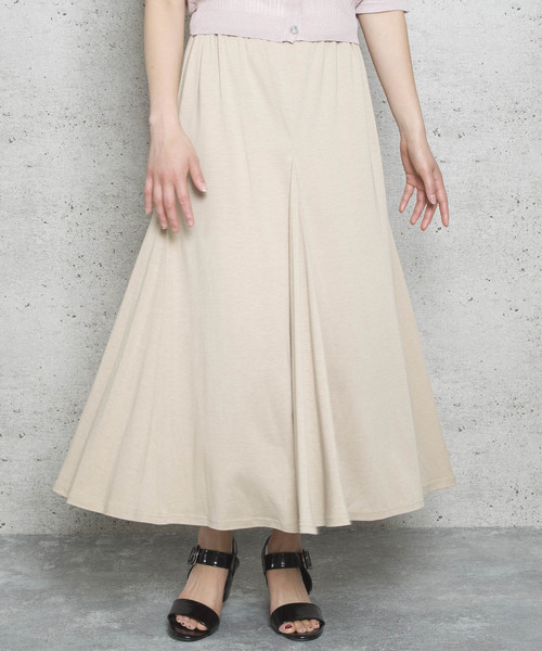 LUGG NAGG(ラグナグ)の「【Jewelobe/ ジュエローブ】カットフレアロングスカート(スカート・レディース・ブラック/ベージュ/ブラウン/カーキ・FREE)」の3枚目の写真