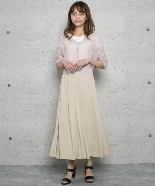 LUGG NAGG(ラグナグ)の「【Jewelobe/ ジュエローブ】カットフレアロングスカート(スカート・レディース・ブラック/ベージュ/ブラウン/カーキ・FREE)」の7枚目の写真