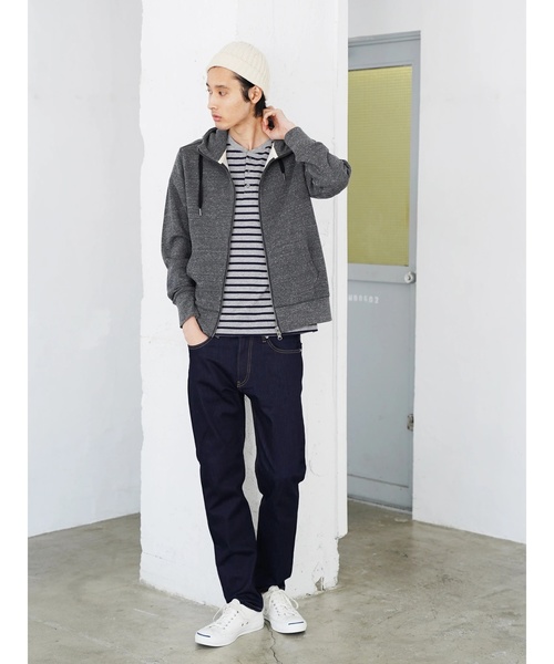 CRAFT STANDARD BOUTIQUE（クラフトスタンダードブティック）の「ベーシックZIP裏毛パーカー ☆○（パーカー・メンズ・ホワイト系その他/グレー系その他2/ネイビー/グレー系その他・M/LL/L）」の12枚目の写真