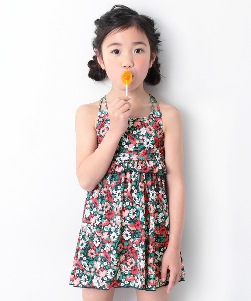 devirock（デビロック）の「ワンピース風セパレート水着（水着・キッズ・レッド/ブルー系その他/ドット/チェック・110cm/100cm/120cm/130cm/140cm/150cm）」の2枚目の写真