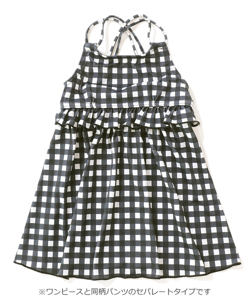 devirock（デビロック）の「ワンピース風セパレート水着（水着・キッズ・レッド/ブルー系その他/ドット/チェック・110cm/100cm/120cm/130cm/140cm/150cm）」の17枚目の写真