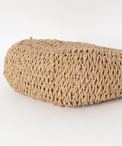 VitaFelice（ヴィータフェリーチェ）の「ウッドハンドルかごトートバッグ（かごバッグ・レディース・ベージュ/アイボリー・FREE）」の4枚目の写真