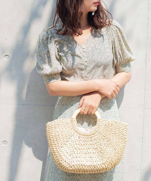 VitaFelice（ヴィータフェリーチェ）の「ウッドハンドルかごトートバッグ（かごバッグ・レディース・ベージュ/アイボリー・FREE）」の11枚目の写真