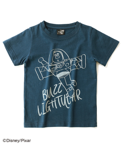 devirock（デビロック）の「トイストーリー バズ手書き風プリントTシャツ（Tシャツ/カットソー・キッズ・ブルー系その他/キャメル/スミクロ・110cm/100cm/120cm/130cm/140cm/150cm/160cm）」の12枚目の写真