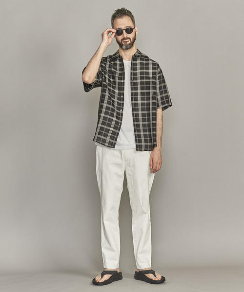 BEAUTY&YOUTH UNITED ARROWS（ビューティーアンドユースユナイテッドアローズ）の「BY デニム ワイド テーパード イージーパンツ（その他パンツ・メンズ・ホワイト/ネイビー・L/M/S/XL）」の4枚目の写真