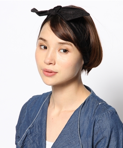 Ray BEAMS（レイビームス）の「◎Ctrl freak / レオパード柄 ヘアバンド（ヘアバンド・レディース・ブラウン/ネイビー・ONE SIZE）」の6枚目の写真
