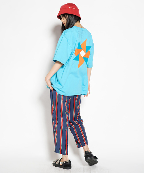 ALDIES(アールディーズ)の「Pinwheel Big T / ピンホイールビッグT(Tシャツ/カットソー・メンズ・ホワイト/ブラック/イエロー/ブルー・MEDIUM/SMALL)」の1枚目の写真