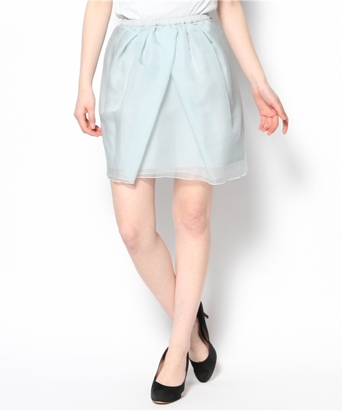 Another Edition（アナザーエディション）の「AE ORGANDY TUCK SKⅡ ◆（スカート・レディース・オフホワイト/ブラック/ライトブルー・SMALL/MEDIUM）」の3枚目の写真