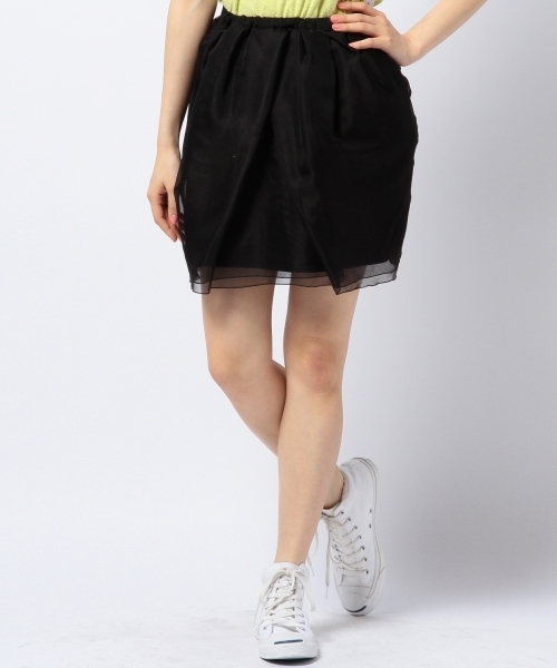 Another Edition（アナザーエディション）の「AE ORGANDY TUCK SKⅡ ◆（スカート・レディース・オフホワイト/ブラック/ライトブルー・SMALL/MEDIUM）」の2枚目の写真