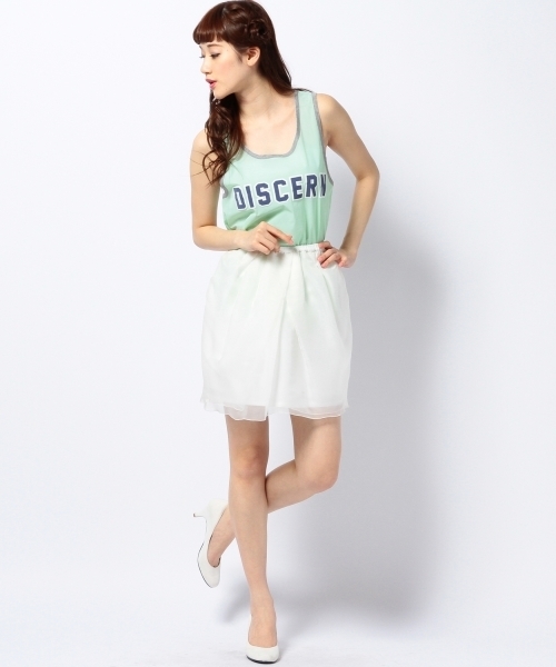 Another Edition（アナザーエディション）の「AE ORGANDY TUCK SKⅡ ◆（スカート・レディース・オフホワイト/ブラック/ライトブルー・SMALL/MEDIUM）」の7枚目の写真