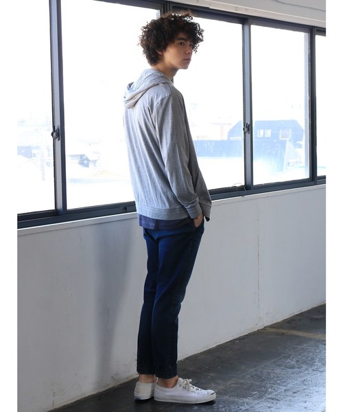 CRAFT STANDARD BOUTIQUE(クラフトスタンダードブティック)の「スラブ天竺カットパーカー●(パーカー・メンズ・ネイビー/ホワイト系その他/グレー系その他/グレー系その他2・LL/M/L)」の9枚目の写真