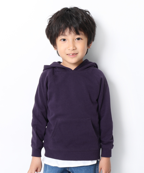 devirock(デビロック)の「スウェット長袖プルパーカー(パーカー・キッズ・ブラック/ダークグリーン/ベージュ/パープル/ネイビー/モカ/杢グレー/グリーン系その他/レッド系その他/スモークピンク/キャメル・80cm/90cm/110cm/100cm/120cm/130cm/140cm/150cm/160cm)」の8枚目の写真