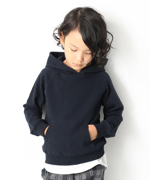 devirock(デビロック)の「スウェット長袖プルパーカー(パーカー・キッズ・ブラック/ダークグリーン/ベージュ/パープル/ネイビー/モカ/杢グレー/グリーン系その他/レッド系その他/スモークピンク/キャメル・80cm/90cm/110cm/100cm/120cm/130cm/140cm/150cm/160cm)」の7枚目の写真