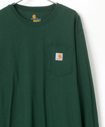 carhartt/カーハート ビッグシルエット ワンポイント刺繍 ピスネーム ポケット ロングスリーブTシャツ