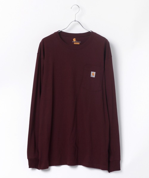 Carhartt(カーハート)の「carhartt/カーハート ビッグシルエット ワンポイント刺繍 ピスネーム ポケット ロングスリーブTシャツ(Tシャツ/カットソー・メンズ・ブラック/ダークブラウン/ネイビー/グレー/グリーン/ワイン/チャコール/ダークオリーブ/ブルー系その他/グリーン系その他/ホワイト・S/M/L/XL)」の17枚目の写真
