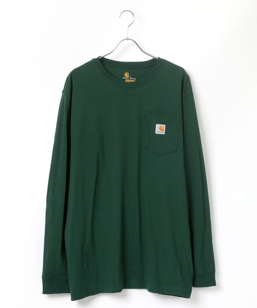 Carhartt(カーハート)の「carhartt/カーハート ビッグシルエット ワンポイント刺繍 ピスネーム ポケット ロングスリーブTシャツ(Tシャツ/カットソー・メンズ・ブラック/ダークブラウン/ネイビー/グレー/グリーン/ワイン/チャコール/ダークオリーブ/ブルー系その他/グリーン系その他/ホワイト・S/M/L/XL)」の19枚目の写真