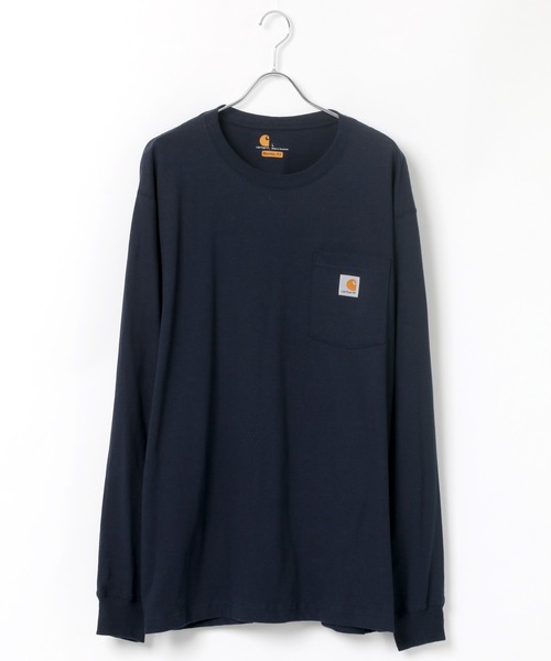Carhartt(カーハート)の「carhartt/カーハート ビッグシルエット ワンポイント刺繍 ピスネーム ポケット ロングスリーブTシャツ(Tシャツ/カットソー・メンズ・ブラック/ダークブラウン/ネイビー/グレー/グリーン/ワイン/チャコール/ダークオリーブ/ブルー系その他/グリーン系その他/ホワイト・S/M/L/XL)」の18枚目の写真