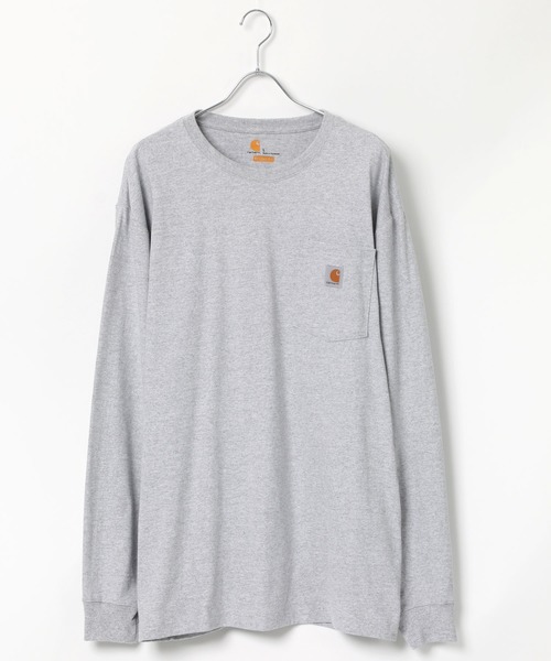 Carhartt(カーハート)の「carhartt/カーハート ビッグシルエット ワンポイント刺繍 ピスネーム ポケット ロングスリーブTシャツ(Tシャツ/カットソー・メンズ・ブラック/ダークブラウン/ネイビー/グレー/グリーン/ワイン/チャコール/ダークオリーブ/ブルー系その他/グリーン系その他/ホワイト・S/M/L/XL)」の21枚目の写真