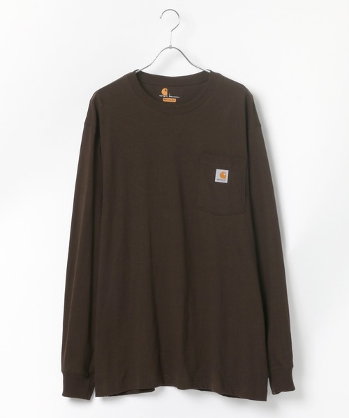 Carhartt(カーハート)の「carhartt/カーハート ビッグシルエット ワンポイント刺繍 ピスネーム ポケット ロングスリーブTシャツ(Tシャツ/カットソー・メンズ・ブラック/ダークブラウン/ネイビー/グレー/グリーン/ワイン/チャコール/ダークオリーブ/ブルー系その他/グリーン系その他/ホワイト・S/M/L/XL)」の20枚目の写真