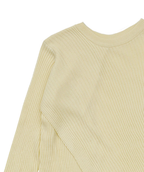 select MOCA(セレクトモカ)の「アシンメトリーリブニットワンピース(ラウンドネックハイスリットミモレ丈ワンピース)(ワンピース・レディース・ブラック/カーキ/アイボリー・FREE)」の20枚目の写真