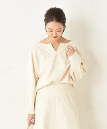 DouDou | カットジャガードプルオーバー(Tシャツ/カットソー)