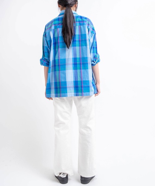 RNA（アールエヌエー）の「B2538 スプリングチェックダディシャツ（シャツ/ブラウス・レディース・ブラック/ピンク/ブルー・MEDIUM）」の19枚目の写真