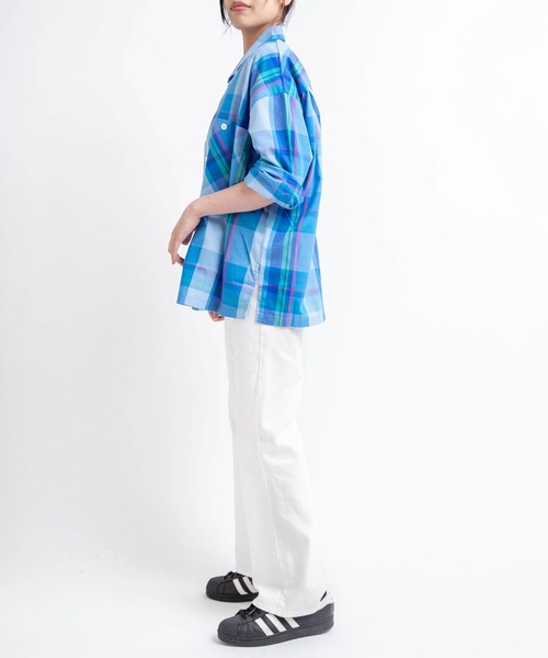 RNA（アールエヌエー）の「B2538 スプリングチェックダディシャツ（シャツ/ブラウス・レディース・ブラック/ピンク/ブルー・MEDIUM）」の21枚目の写真