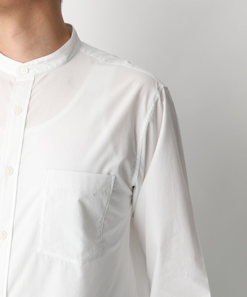 GLOBAL WORK（グローバルワーク）の「ファインスムースバンドカラー/861640（シャツ/ブラウス・メンズ・ホワイト/ライトブルー/カーキ/ライトブラウン・SMALL/MEDIUM/LARGE/X-LARGE）」の11枚目の写真