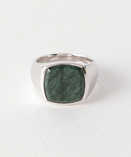 TOM WOOD(トムウッド)の「<TOM WOOD(トムウッド)> GREEN MARBLE C W/リング □□ ¨(リング・メンズ・ダークグリーン・48/56/52/50)」の4枚目の写真