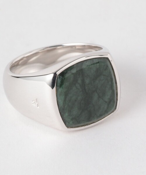 TOM WOOD(トムウッド)の「<TOM WOOD(トムウッド)> GREEN MARBLE C W/リング □□ ¨(リング・メンズ・ダークグリーン・48/56/52/50)」の6枚目の写真