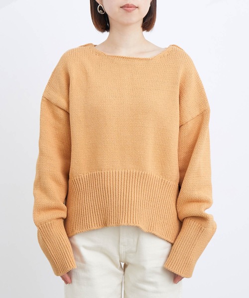 adam et rope アダムエロペ バックスリットニットプルオーバー ADAM ET ROPE'（アダムエロペ）の「バックスリットニットプル