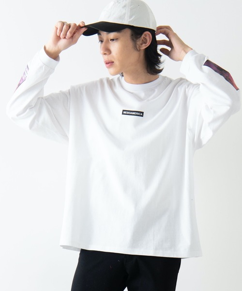 WEGO（ウィゴー）の「WEGO/PhotoビッグシルエットロンT（Tシャツ/カットソー・メンズ・ホワイト/ブラック/グリーン/ホワイト系その他/その他3/その他2/その他1/その他4・MEDIUM/LARGE）」の3枚目の写真