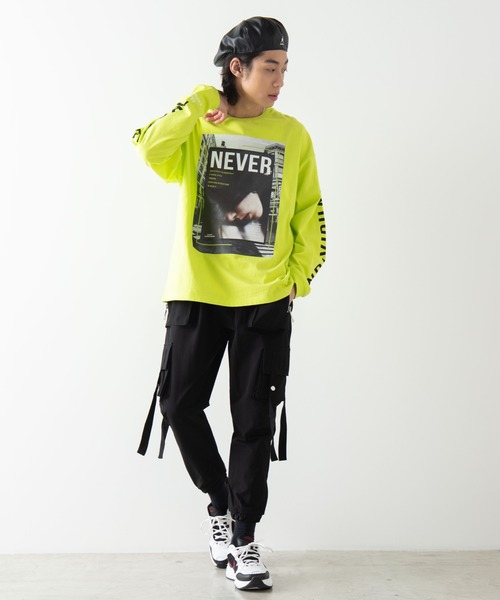 WEGO（ウィゴー）の「WEGO/PhotoビッグシルエットロンT（Tシャツ/カットソー・メンズ・ホワイト/ブラック/グリーン/ホワイト系その他/その他3/その他2/その他1/その他4・MEDIUM/LARGE）」の21枚目の写真