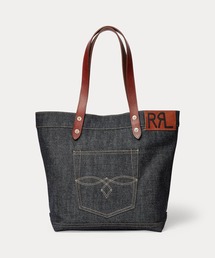 【美品】RRL ダブルアールエル デニム トートバッグ レザートリム デニム トート（トートバッグ）｜RRL（ダブル アール