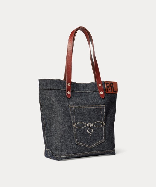 RRL（ダブル アール エル）の「デニム トート（トートバッグ・レディース・ネイビー系1・ONE SIZE）」の2枚目の写真