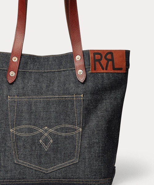 RRL（ダブル アール エル）の「デニム トート（トートバッグ・レディース・ネイビー系1・ONE SIZE）」の10枚目の写真