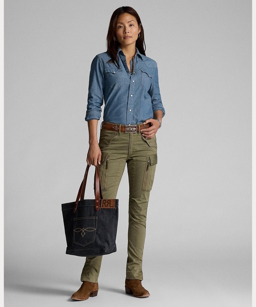 RRL（ダブル アール エル）の「デニム トート（トートバッグ・レディース・ネイビー系1・ONE SIZE）」の9枚目の写真