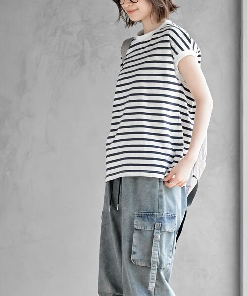 rps(アールピーエス)の「プチハイネックプルオーバー(Tシャツ/カットソー・レディース・ネイビー/ベージュ/パープル/ダークグリーン/ブラック/ブルー/アイボリー/その他/グレイッシュベージュ/マスタード/モカ/ブラック系その他2/ライトカーキ・M/フリー)」の15枚目の写真