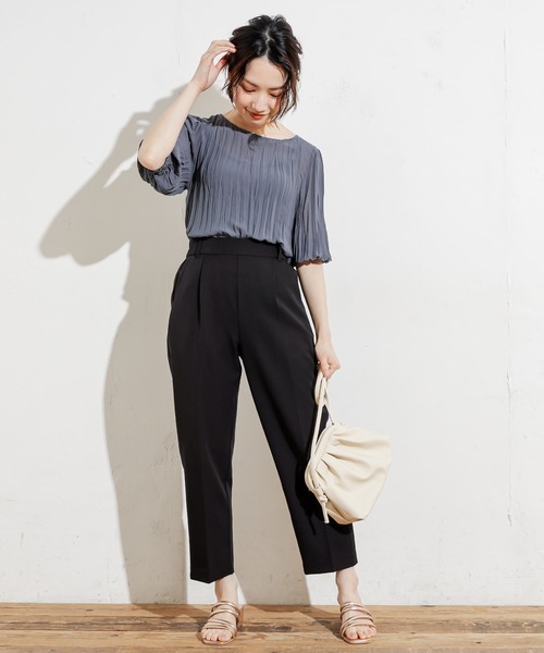 natural couture（ナチュラルクチュール）の「【WEB限定】プチプラ美シルエットテーパードXSサイズ（その他パンツ・レディース・ブラック/グリーン/ミント/ラベンダー/アイボリー/オレンジ/イエロー・X-SMALL）」の9枚目の写真