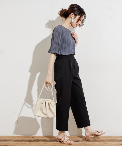 natural couture（ナチュラルクチュール）の「【WEB限定】プチプラ美シルエットテーパードXSサイズ（その他パンツ・レディース・ブラック/グリーン/ミント/ラベンダー/アイボリー/オレンジ/イエロー・X-SMALL）」の10枚目の写真