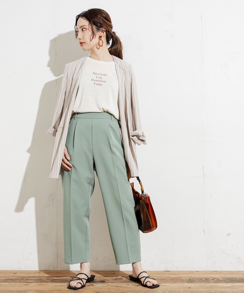 natural couture（ナチュラルクチュール）の「【WEB限定】プチプラ美シルエットテーパードXSサイズ（その他パンツ・レディース・ブラック/グリーン/ミント/ラベンダー/アイボリー/オレンジ/イエロー・X-SMALL）」の13枚目の写真