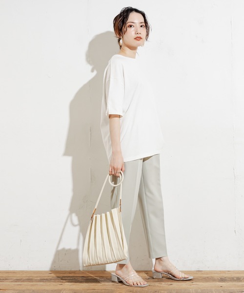 natural couture（ナチュラルクチュール）の「【WEB限定】プチプラ美シルエットテーパードXSサイズ（その他パンツ・レディース・ブラック/グリーン/ミント/ラベンダー/アイボリー/オレンジ/イエロー・X-SMALL）」の15枚目の写真