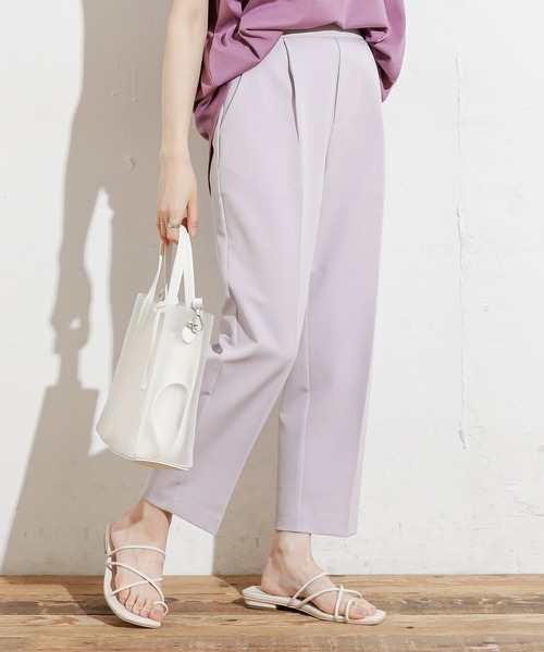 natural couture（ナチュラルクチュール）の「【WEB限定】プチプラ美シルエットテーパードXSサイズ（その他パンツ・レディース・ブラック/グリーン/ミント/ラベンダー/アイボリー/オレンジ/イエロー・X-SMALL）」の17枚目の写真