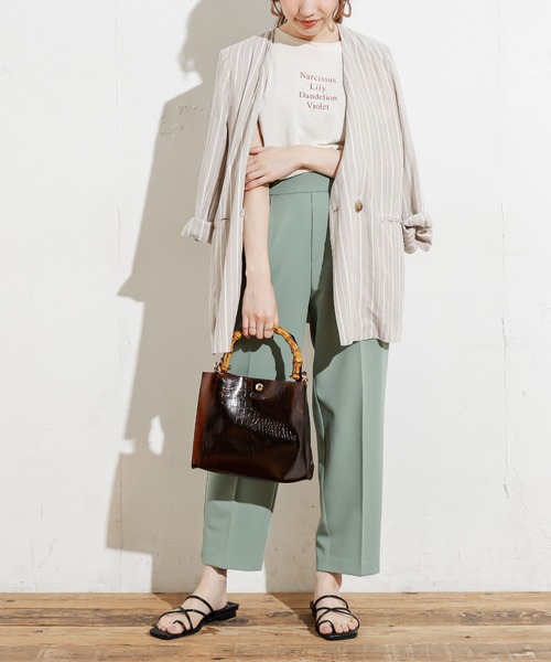 natural couture（ナチュラルクチュール）の「【WEB限定】プチプラ美シルエットテーパードXSサイズ（その他パンツ・レディース・ブラック/グリーン/ミント/ラベンダー/アイボリー/オレンジ/イエロー・X-SMALL）」の11枚目の写真