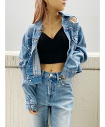 GYDA | リヨセルショートダメージGジャン(デニムジャケット)