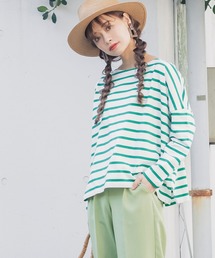 coca（coca） | ドロップショルダーボーダープルオーバー(Tシャツ/カットソー)