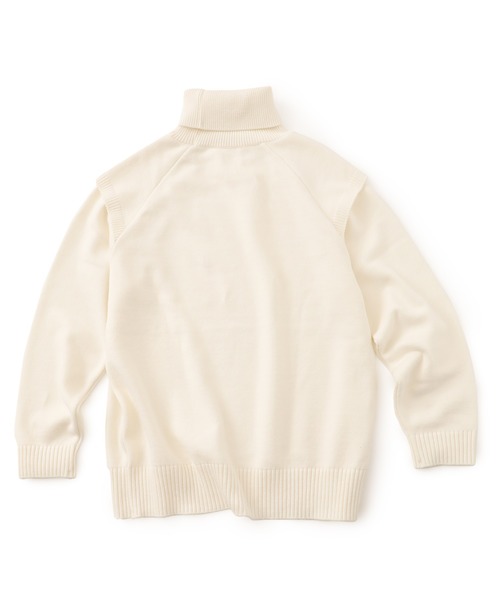 F（エフ）（エフ）の「【F】ダブルスリーブタートルネック（ニット/セーター・メンズ・ホワイト/ブラック・1/2）」の6枚目の写真