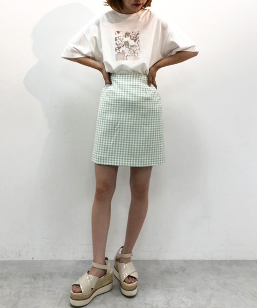 one after another NICE CLAUP(ワンアフターアナザーナイスクラップ)の「うしろレースアップミニスカート(スカート・レディース・グリーン/ブラック/ブラウン/ベージュ・FREE)」の13枚目の写真