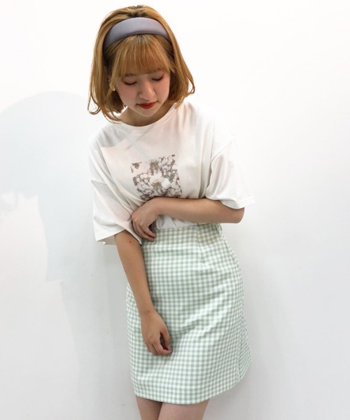 one after another NICE CLAUP(ワンアフターアナザーナイスクラップ)の「うしろレースアップミニスカート(スカート・レディース・グリーン/ブラック/ブラウン/ベージュ・FREE)」の9枚目の写真